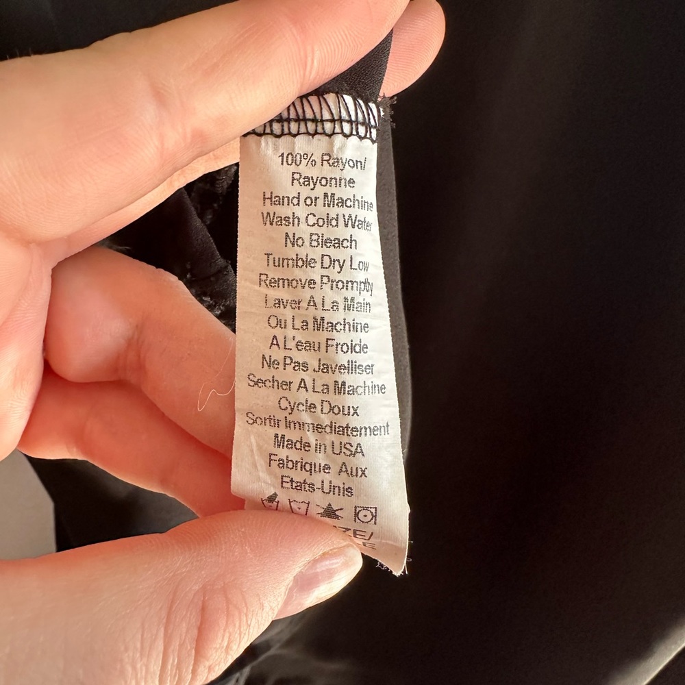 Brandy Melville John Galt Black Sheer Tie Back Slip Mini Dress size Small EUC - Picture 10 of 10